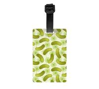 Sushi Dill Pickles Print Luggage Tags for Suitcases Labels Set Waterproof Easy-to-Identify Travel Daily Use