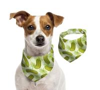 Sushi Dill Pickles Print Pet Cotton Double Sided Scarf Soft Stylish Winter Wear For Dogs Cats Pets Accessory