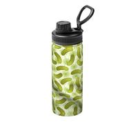 Sushi Dill Pickles Print Water Bottles Stainless Steel 18oz Heat Resistance Outdoors,Travel Cup Men Women