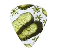 Sushi Dill Pickles Printed Guitar Picks 12-Piece Set - Comfortable, Versatile Plectrum for All Guitar Styles & Players