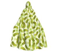 Sushi Dill Pickles Printed Hooded Cloak Robe Cloak Witch Vampires Grim Reaper Devil For Boy Girl Cosplay Costume