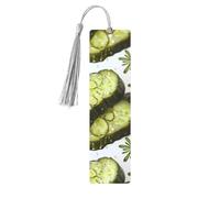 Sushi Dill Pickles Printed Metal Bookmarks S - Gray Lightweight Aluminium Book Marker for Books, Journals & Gifts, Ideal Book Lovers, Holiday Decor & Crafts