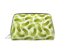Sushi Dill Pickles PVC Leather Makeup Bag Cosmetic Pouch Travel Organizer Toiletry Clutch