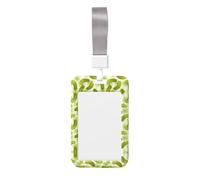 Sushi Dill Pickles Vertical Id Card Badge Holder with Neck Strap, Printed Waterproof Name Card Holder for Work Office Nurse School