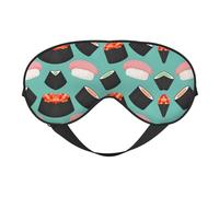 Sushi Food Pattern1 Sleep Eye Mas Updated Design Light Blocking Night Eye Blinder Men Women Shift Work Travel