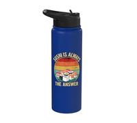 Sushi is Always The Answer Japanese Food Humor Stainless Steel Insulated Water Bottle