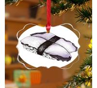 Sushi Japanese Food Picture Christmas Tree Ornament Sweets Kawaii Japanese Snacks Custom Keepsake Clear Acrylic Discs Traditional Culture Food Asian Souvenir for Christmas Tree Decoration Gift Tag