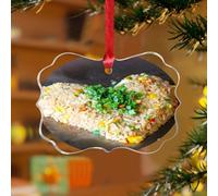 Sushi Japanese Food Picture Xmas Ornament Sweets Kawaii Japanese Snacks Rustic Keepsake Clear Acrylic Discs Bakery Cafe Sushi Food Photo Christmas Bauble Tree Decoration Gift Tag Name Plates