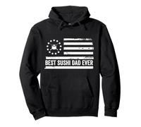 Sushi Japanese Food Sushi Roll US American Flag Patriotic Pullover Hoodie