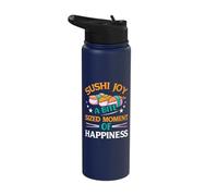 Sushi Joy A bite-Sized Moment of Happiness - Sushi Stainless Steel Insulated Water Bottle