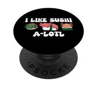 Sushi-lotl Word Game Sushi Axolotls Kawaii Sushi Axolotl PopSockets Swappable PopGrip