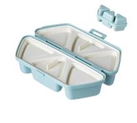 Sushi Maker - 6-Cavity PP Rice Mold, Foldable Japanese Sushi Shaper, Food-Grade Material, Portable Kitchen Gadget for Home Lunch School Office Picnics Camping Road Trips