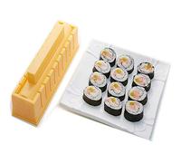 Sushi Maker, DIY Sushi Mold Set - Easy Sushi Making Kit, Help to Make Round Shaped Sushi (Yellow)