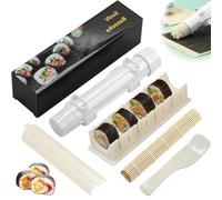 Sushi maker Kit With Sushi Rolling Mat,Sushi Roller Mold Food Grade Plastic Rice Vegetable Meat homemade Diy Sushi Making Kit Machine tool kitchen Utensils sushi molds press (set-B)