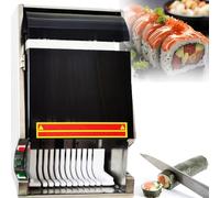 Sushi Maker, Stainless Steel Manual Roll Machine with Sharp Blade, DIY Sushi Riceball Molds, Efficient Cutting Tool for Home Sushi Preparation