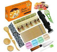 Sushi Making Kit, 27 Pcs Sushi Maker Kit for Beginners, Sushi Roller Kit, Sushi Kit with Sushi Mat, Sushi Bazooka, Paddle & More, Sushi Making Tools Sushi Kit, TIMDAM DIY Sushi Set Kitchen Accessories