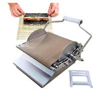 Sushi Making Kit - Stainless Steel Sushi Roller with 3 Molds - Manual Press Set for Beginners - Easy to Use Sushi Maker Tool