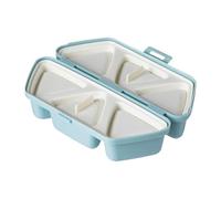 Sushi Mold - 6 Cavity Rice Ball Maker, Triangle Shape Pressing Form Kitchen Tool, Non Stick Food Shaping Tray, Easy Portion Control, Fast Meal Preparation System | for Beginners Kids Adults