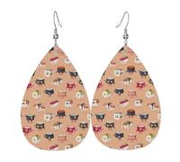 Sushi Pattern Kawaii Japanese-Style Dangle Earrings Creative Leather Earring Fun Hanging For Accessories Beach Mother'S Day