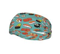 Sushi Pattern Kawaii Japanese-Style Headbands Sports Sweatband Athletic Exercise Bands Turban Hair Head For Men Women Yoga Fitness
