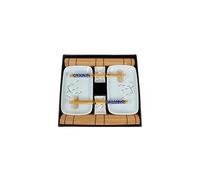 EXZACT Sushi Plate Set 10pcs - 2 x Sushi Plates, 2 x Dip Bowls, 2 x Placemats, 2 x Chopsticks Rests, 2 Pairs of Chopsticks - Porcelain - Gift Box - Blue
