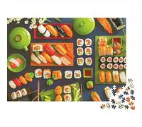 Sushi Platter 1000 Piece Jigsaw Puzzle for Adults Paper Puzzle Game Japanese Food Relaxing Home Decor Gift 70x50cm/1000pcs