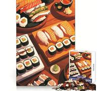 Sushi Platter Still Life Jigsaws for Adults1000 Pieces Mental Sharpness Easy Enjoyment Precise Fit Thoughtful Xmas (38x26cm)
