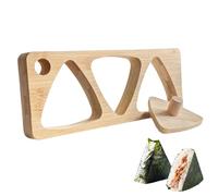 Sushi Press Mold - 18cm Wooden Rice Molder | Classic Non-Stick Oniğíri Maker Machine Triangle Rice Ball Shape for Home, Picnic, Lunch, Prep