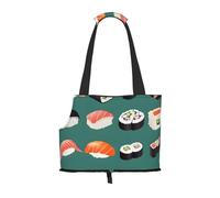 Sushi Printed Foldable Pet Bag - Portable Puppy Cat Travel Handbag Tote,Pet Carrier Backpacks.