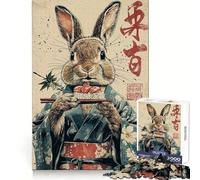 Sushi Rabbit in Kimono 1000 Pieces Puzzles for Teenagers Brain Tease Toy Home Activity Premium Cut Santa Wish Item (38x52cm)