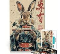 Sushi Rabbit in Kimono Jigsaw Puzzles for Teenagers 1000 Pieces Raise Memory Slow Enjoy Clean Edge (38x26cm)