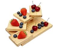 Sushi Serving Plate, Multi-Tier Wooden Presentation Rack for Presenting Food, Sushi Serving Plate, for Home, Apartments, Restaurants, Izakayas, Kitchens, Dining Room, Catering and