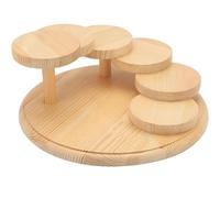 Sushi Serving Tray, Japanese Style 6-Step Ladder, Multi-Level Platter for Sushi Sashimi Appetizers, Elegant Round Base for Dining Entertaining