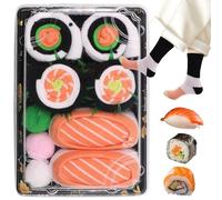 Sushi Socks 3 Pack Funny Socks Tuna Salmon Sushi Socks Box Novelty Cotton Tube Socks Prank Gag Presents For Sushi Lovers
