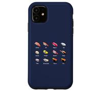 Sushi Types Japanese Food Names Restaurant Foodie Case for iPhone 11