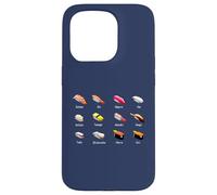 Sushi Types Japanese Food Names Restaurant Foodie Case for iPhone 15 Pro