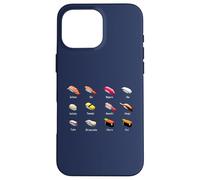 Sushi Types Japanese Food Names Restaurant Foodie Case for iPhone 16 Pro Max