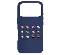 Sushi Types Japanese Food Names Restaurant Foodie Case for iPhone 17 Pro