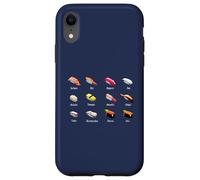 Sushi Types Japanese Food Names Restaurant Foodie Case for iPhone XR