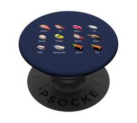 Sushi Types Japanese Food Names Restaurant Foodie PopSockets Adhesive PopGrip