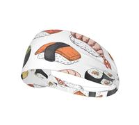 Sushi Workout Sweatbands Adjustable Hairband For Basketball,Fitness Athletics Football, Yoga