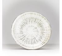 Sushisushi White Large Showa Seito Round Plate 23.7×3.4cm (Made in Japan)