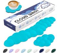Sushret Cloud Wrist Rest for Keyboard and Mouse, Memory Foam PU Leather Keyboard Wrist Rest with Ergonomic Support, Non-Slip Base, Cute Arm Rest Pad & Palm Cushion, Office Desk Accessory, Scuba Blue