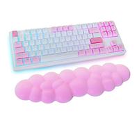Sushret Cloud Wrist Rest Keyboard, Blue Cloud Palm Rest with PU Leather Memory Foam Cute Keyboard Rest for Wrist Support and Arm Rest, Desk Cloud Wrist Pad for PC Gaming/Hand Cushion/Computer/Office