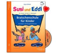 Susi and Eddi - Viola School for Children from 5 Years - Music Edition + CD - Play Score with Colourful Heart-Shaped Music Clip