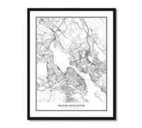 Susie Arts 11X14 Unframed Halifax Nova Scotia Metropolitan City View Abstract Street Map Art Print Poster Wall Decor sdm159