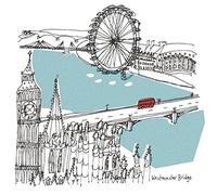 Susie Brooks "London I Digital" Canvas Print, Cotton, Multi-Colour, 3.20 x 30.00 x 30.00 cm