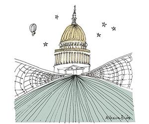 Susie Brooks "London II Digital" Canvas Print, Cotton, Multi-Colour, 3.20 x 30.00 x 30.00 cm