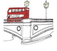 Susie Brooks "London III Digital" Canvas Print, Cotton, Multi-Colour, 3.20 x 30.00 x 30.00 cm