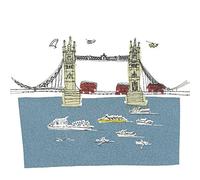 Susie Brooks To the Tower-London II 40 x 40cm Canvas Prints, Polyester, Multi-Colour, 40x40x3.2 cm